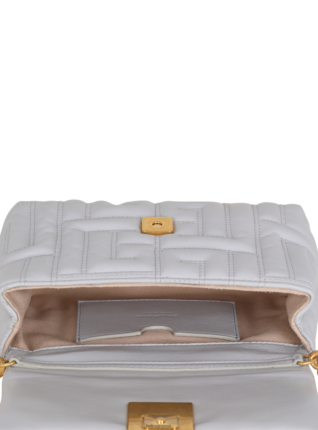 ee Balmain tarvikud naised mini 1945 pehme tepitud nahast kott hall LJ8002544