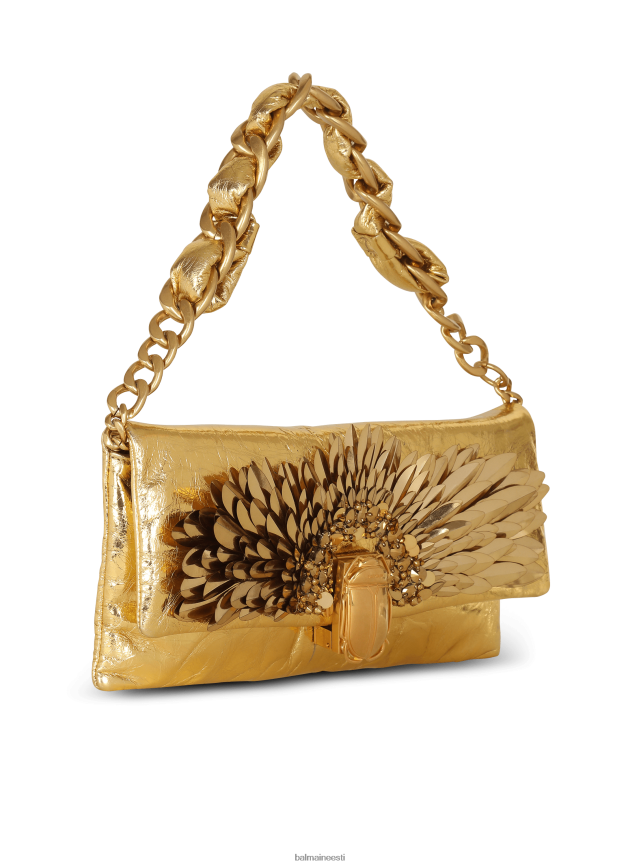 ee Balmain tarvikud naised 1945. aasta pehme sidurikott siledast tikitud nahast kullast LJ8002549