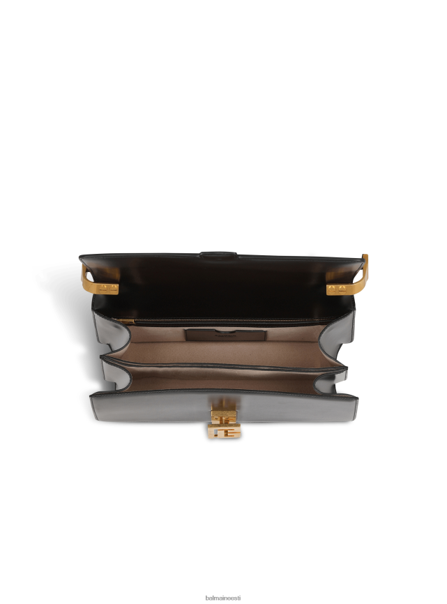 ee Balmain tarvikud naised läikiv sile nahk ely clutch kott must LJ8002585