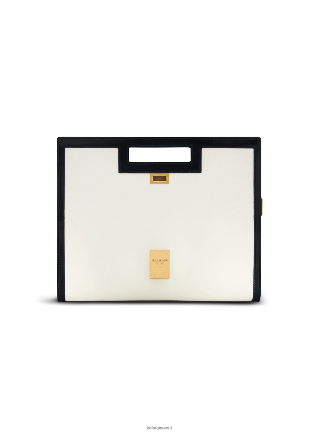 ee Balmain tarvikud naised ülisuur ja nahast 1945. aasta heritage clutch kott valge LJ8002553