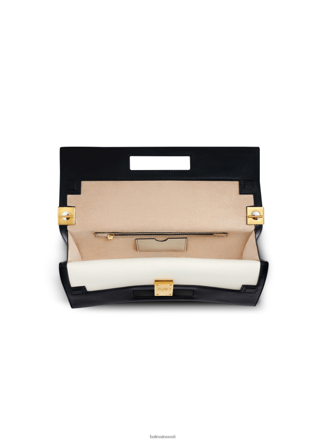 ee Balmain tarvikud naised ülisuur ja nahast 1945. aasta heritage clutch kott valge LJ8002553