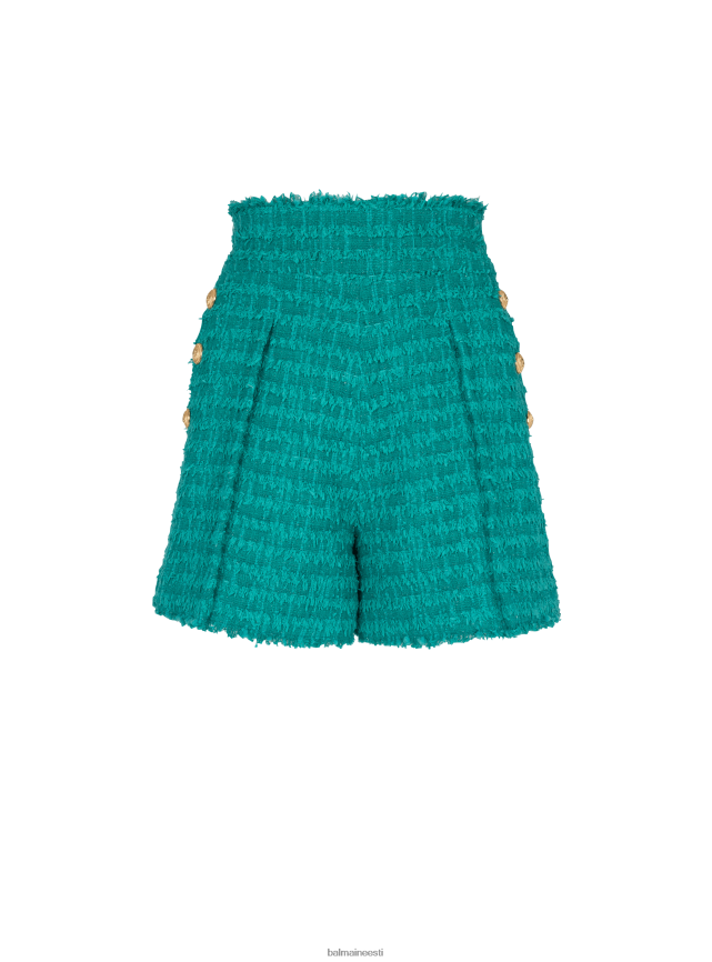 ee Balmain Riietus naised laienevad tviidpüksid roheline LJ8002379