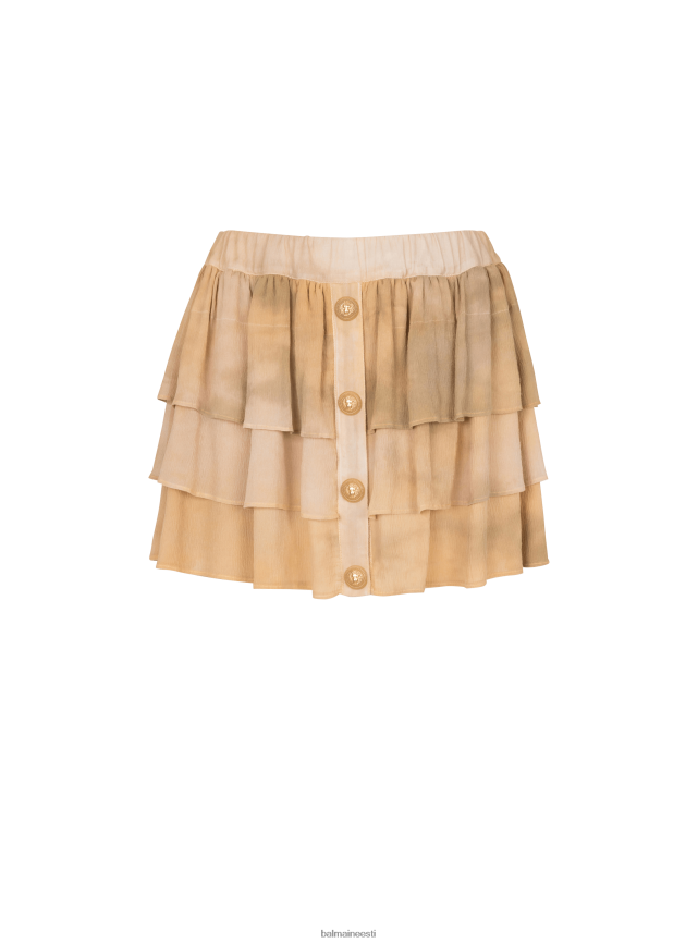 ee Balmain Riietus naised lipsuga siidist volangseelik pruun LJ8002355