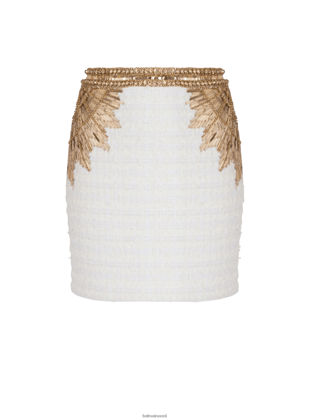 ee Balmain Riietus naised tikitud tviidseelik valge LJ8002354