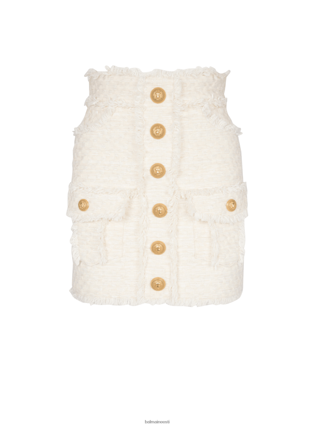 ee Balmain Riietus naised tviidpliiatsi seelik valge LJ8002348