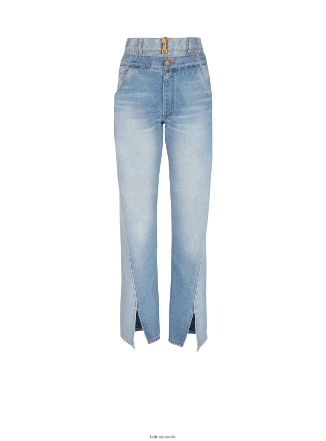 ee Balmain Riietus naised kaks-ühes pleekinud teksad sinine LJ8002405