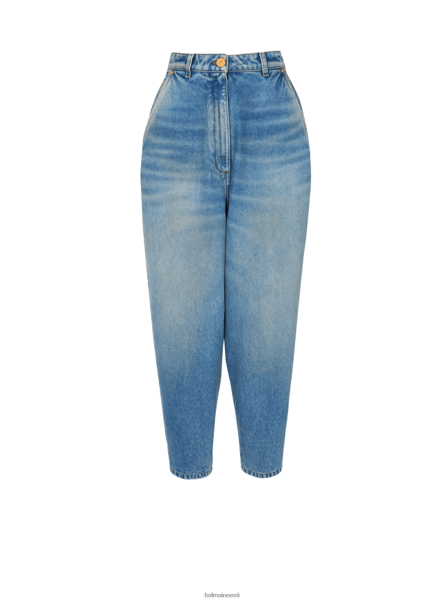 ee Balmain Riietus naised pleekinud kottis teksapüksid sinine LJ8002401