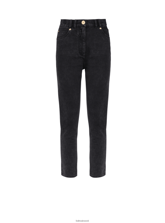 ee Balmain Riietus naised slim fit teksad must LJ8002408