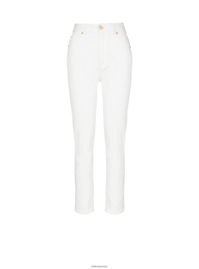 ee Balmain Riietus naised slim fit teksad valge LJ8002409