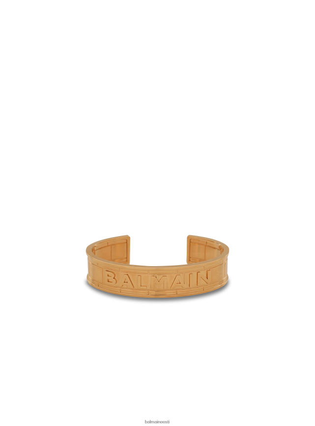 ee Balmain tarvikud naised tooni messingist manseti käevõru brändi logoga kullast LJ8002755