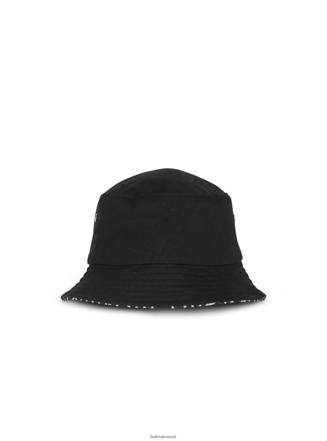 ee Balmain tarvikud naised Brändi monogrammiga žakaarmüts must LJ8002796