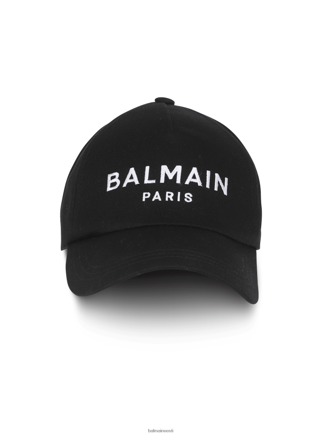 ee Balmain tarvikud naised puuvillane müts brändi logoga must LJ8002787
