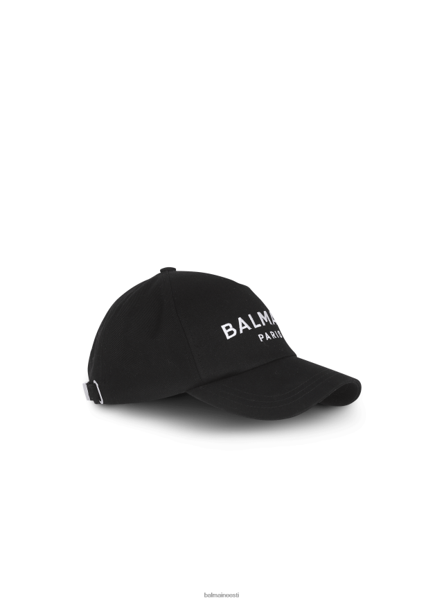 ee Balmain tarvikud naised puuvillane müts brändi logoga must LJ8002787