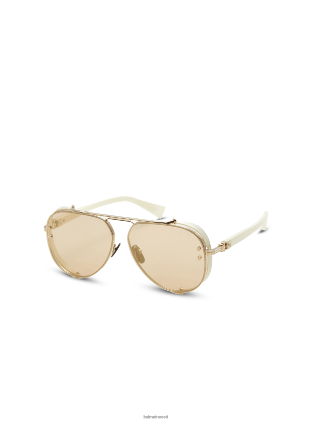 ee Balmain tarvikud naised kapteni päikeseprillid valge LJ8002726