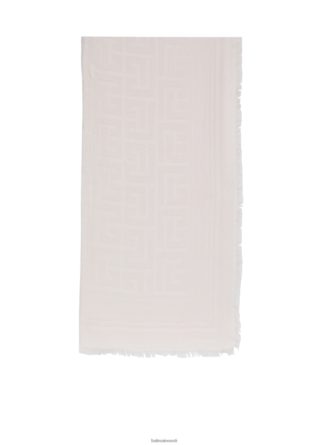 ee Balmain tarvikud naised brändi monogrammmustriga viskoossall roosa LJ8002766