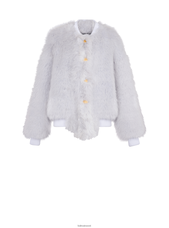 ee Balmain Riietus naised kunstkarusnahast bomber jope sinine LJ8002142