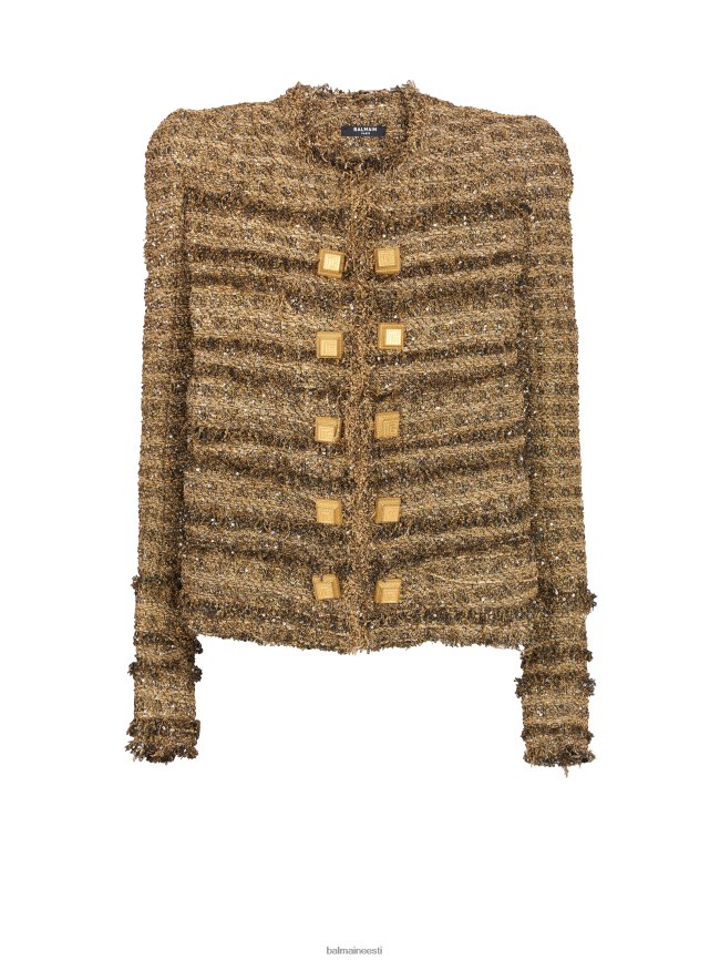 ee Balmain Riietus naised litritega tviidjakk kullast LJ800297