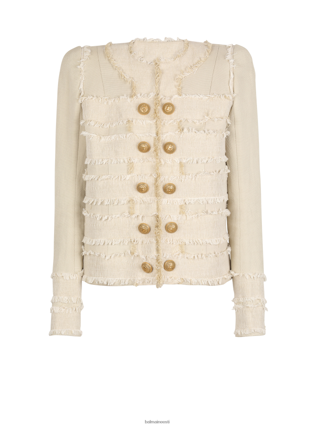 ee Balmain Riietus naised narmastega tviidjakk beež LJ8002100