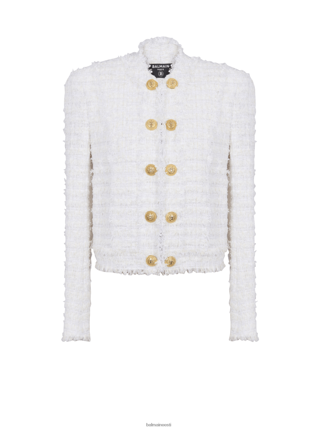 ee Balmain Riietus naised narmastega tviidjakk valge LJ8002104