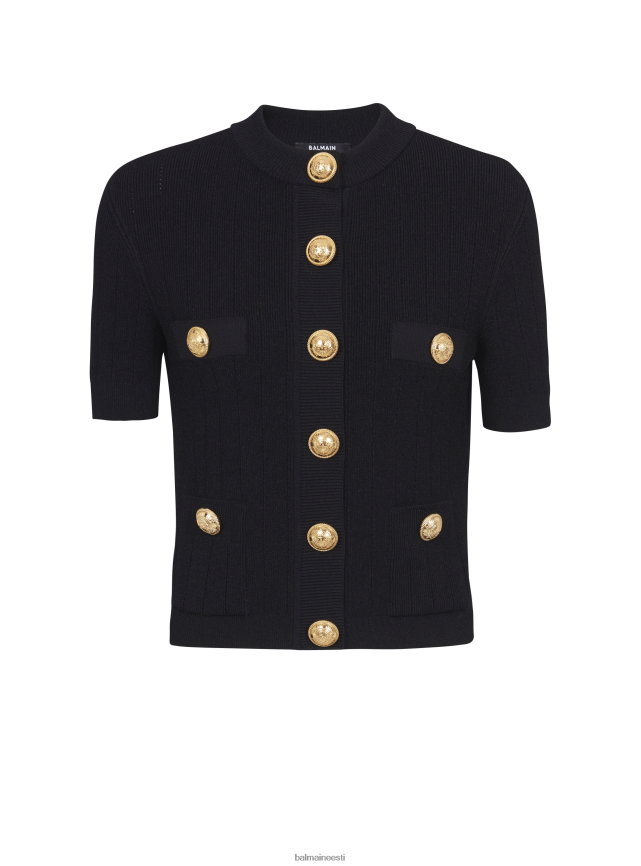 ee Balmain Riietus naised nööpidega kootud kardigan must LJ8002208