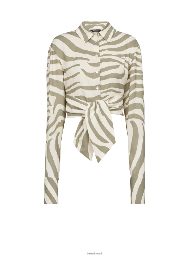 ee Balmain Riietus naised sebra mustriga särk khaki LJ8002241