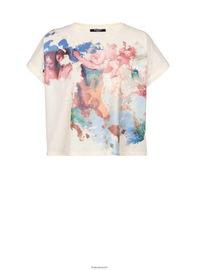 ee Balmain Riietus naised kärbitud pastellmustriga t-särk mitmevärviline LJ8002148