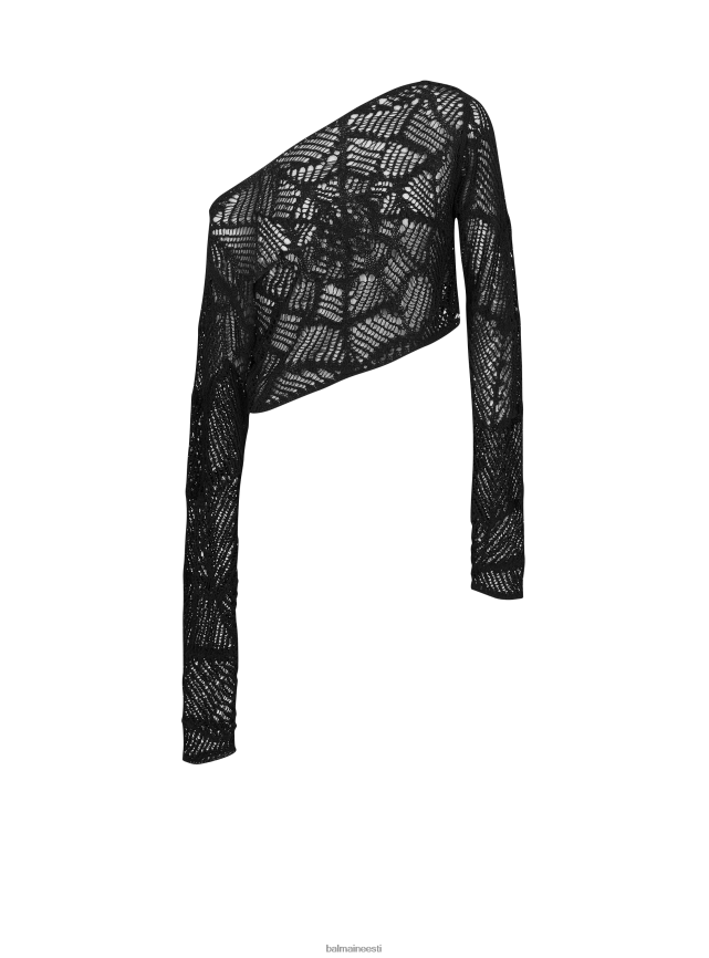 ee Balmain Riietus naised koo õlgadeta crop top must LJ8002258